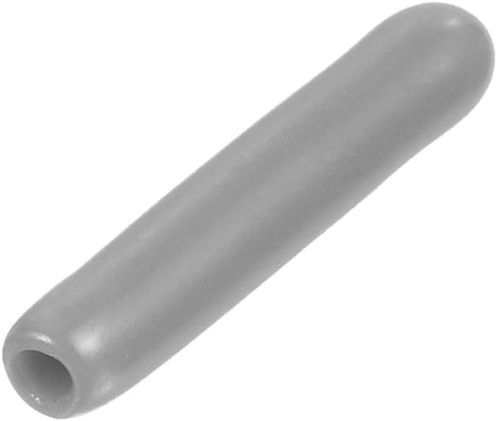 uxcell 20pcs Rubber End Caps Protective Caps 1.5mm ID Vinyl PVC Round Tube Bolt Cap Cover Screw Thread Protectors, Light Grey