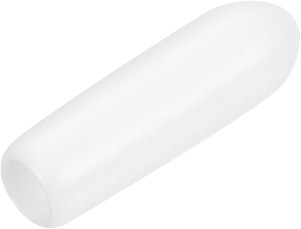 uxcell 20pcs Rubber End Caps 3.5mm ID Vinyl Round End Cap Cover Screw Thread Protectors White