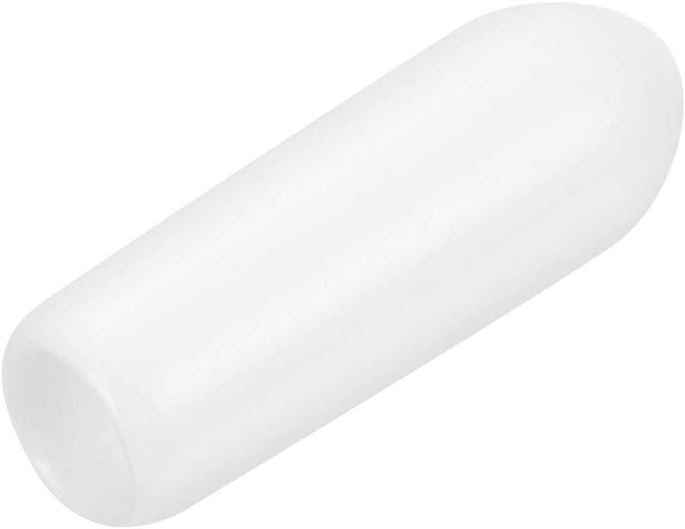 uxcell 20pcs Rubber End Caps 4mm(5/32") ID Vinyl Round End Cap Cover Screw Thread Protectors White