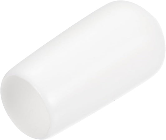 uxcell 20pcs Rubber End Caps 7mm ID Vinyl Round End Cap Cover Screw Thread Protectors White