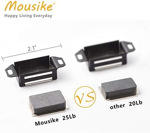 Mousike Cabinet Magnets 30lb Black Door Magnets with Strong Magnetic for Kitchen Cupboard Wardrobe Closet Cabinet Door Drawer Latch 4 Pack