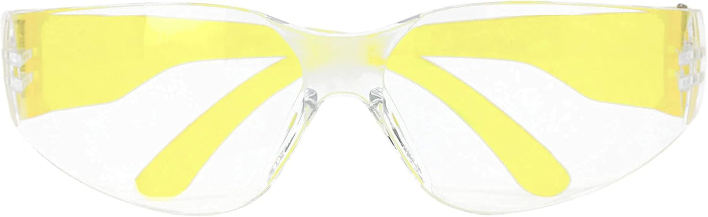 BISON LIFE Safety Glasses - Scratch Resistant Wrap Around Eyewear, Polycarbonate ANSI Z87.1 Impact Resistant Lens