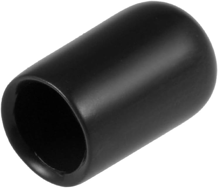 uxcell 20pcs Rubber End Caps 7.5mm ID Vinyl Round Tube Bolt Cap Cover Thread Protectors Black