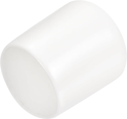 uxcell 20pcs Rubber End Caps 24mm ID Vinyl Round End Cap Cover Screw Thread Protectors White