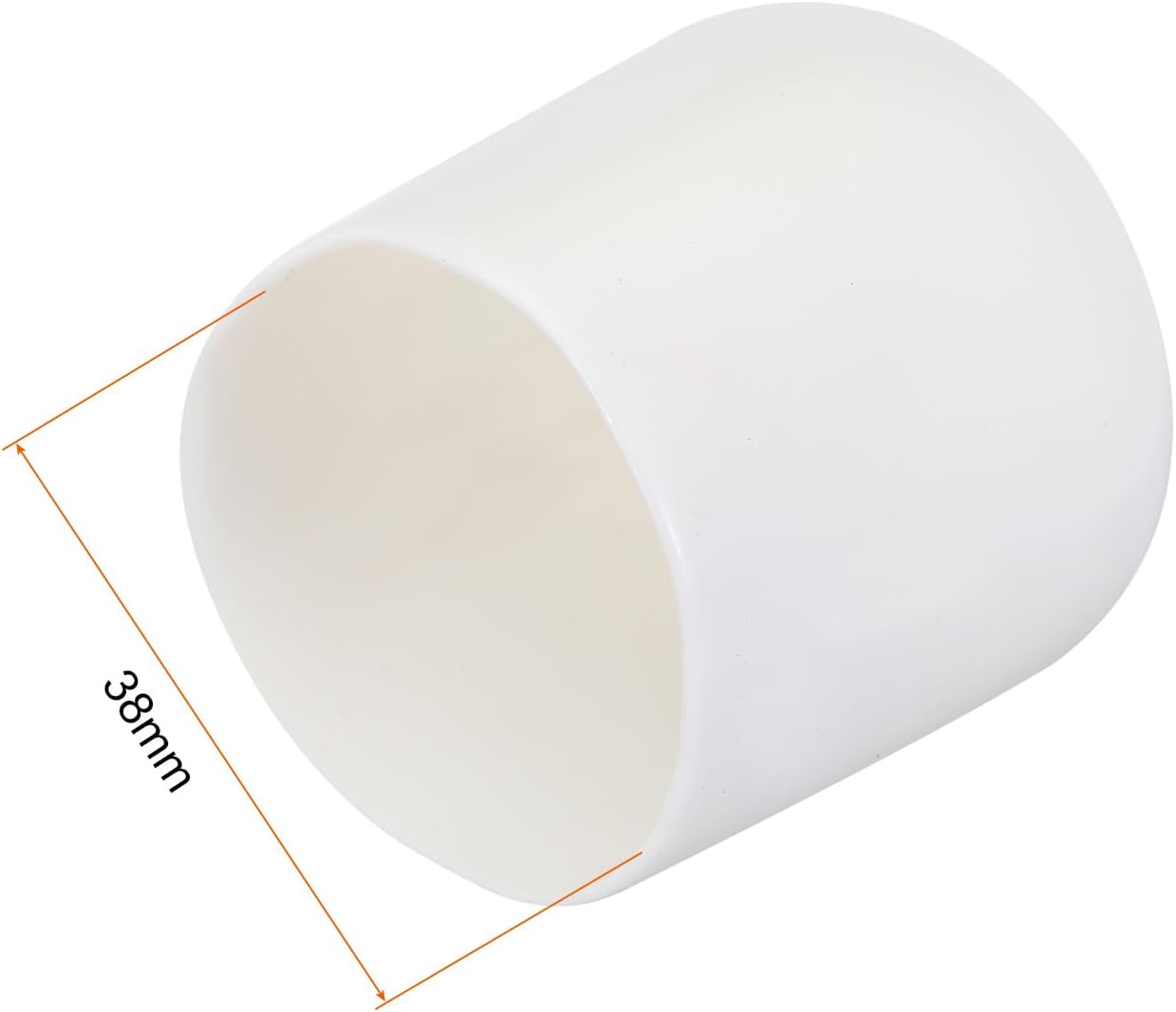 uxcell 20pcs Rubber End Caps 38mm ID Vinyl Round Tube Bolt Cap Cover Screw Thread Protectors White