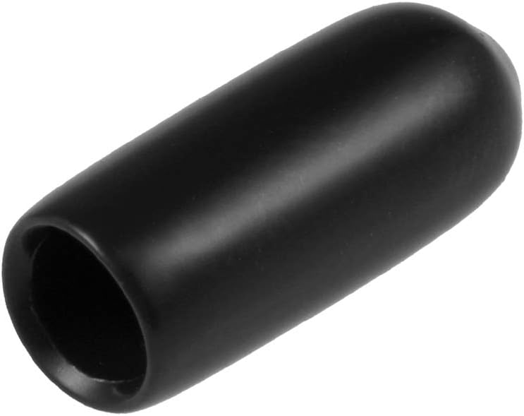 uxcell 20pcs Rubber End Caps 4.5mm ID Vinyl Round Tube Bolt Cap Cover Thread Protectors Black