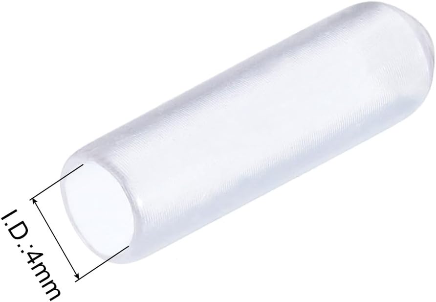 uxcell 20pcs Rubber End Caps 4mm ID Vinyl PVC Round Tube Bolt Cap Cover Screw Thread Protectors Clear