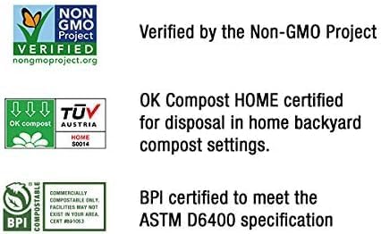13 Gallon Tall Kitchen Compostable Trash Bags by BioBag, 48 Count, BPI Certified, Meets ASTM D6400 Standards, Made in USA, Food Scrap Bin Liners