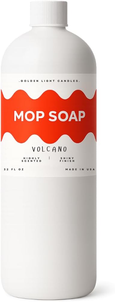 Mop Soap – Highly Scented Luxury Floor Cleaner Concentrate – Volcano Scent, Leaves Floors Shiny Without Any Residue – Multi-Surface Floor Mopping Solution, Made in USA, 32 oz