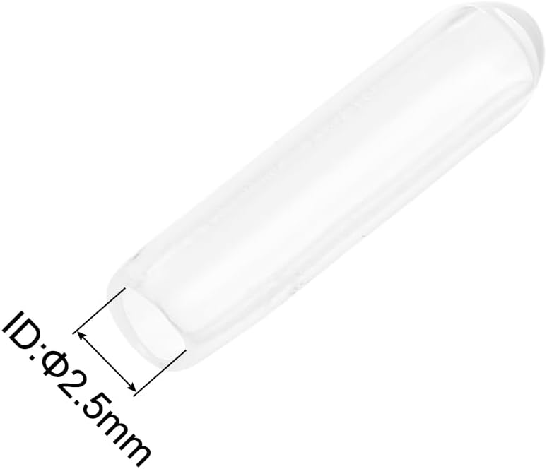 uxcell 20pcs Rubber End Caps Protective Caps 2.5mm ID Vinyl PVC Round Tube Bolt Cap Cover Screw Thread Protectors, Clear