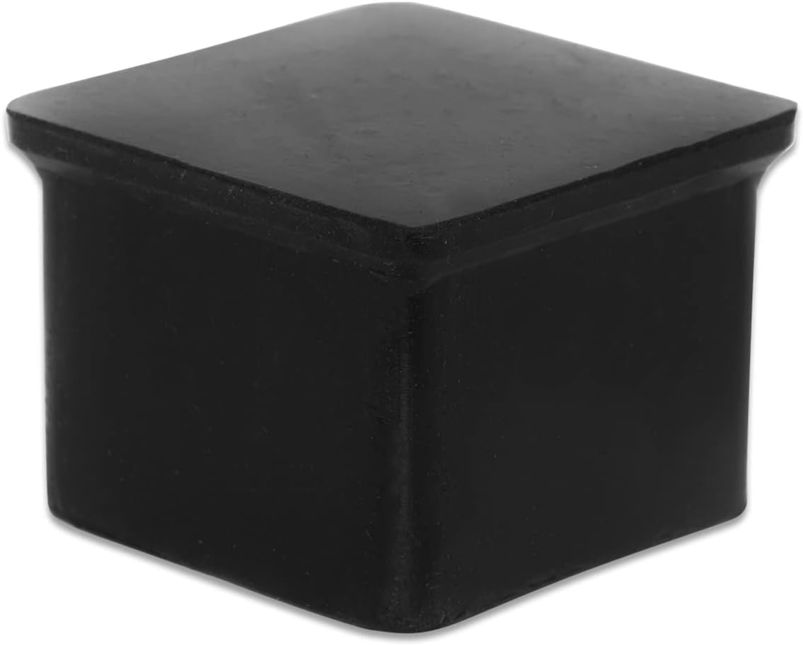 Flyshop Durable Non-Marking Silicone Chair Leg Caps Tips Floor Protectors Square Furniture Table Leg Covers, 20pcs, Black, 30 mm x 30 mm, 1-3/16" x 1-3/16"