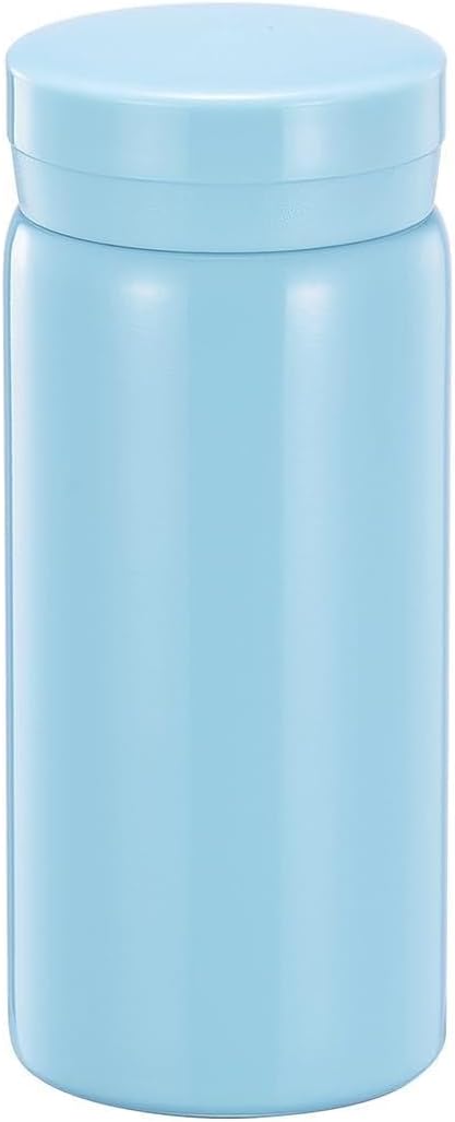 Mini Thermos Cute Water Bottle - 7 oz Tiny Insulated Vacuum 18/10 Stainless Steel Small Flask - Leak Proof & Spill Proof & Keeps Cold and Hot for Drink, Coffee, Tea - Light Blue