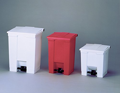 Rubbermaid Commercial Products Step-On Trash Can with Lid, 8-Gallon, White, Hands-Free Sanitary Use Garbage Can for Medical Waste in Hospitals/Lab/Emergency/Patient Rooms