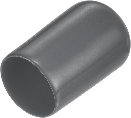 uxcell 20pcs Rubber End Caps 12.5mm(1/2 inch) ID Vinyl Round Tube Bolt Cap Cover Thread Protectors Dark Grey