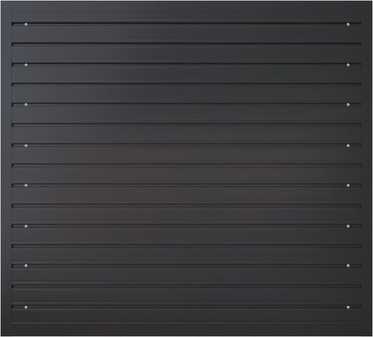 NeatiEase Slatwall Panel Wall Storage Systems, 4 x 4ft Slat Wall Paneling Garage Wall Organizer, Heavy Duty Wall Mounted PVC Wall Rack (Black)