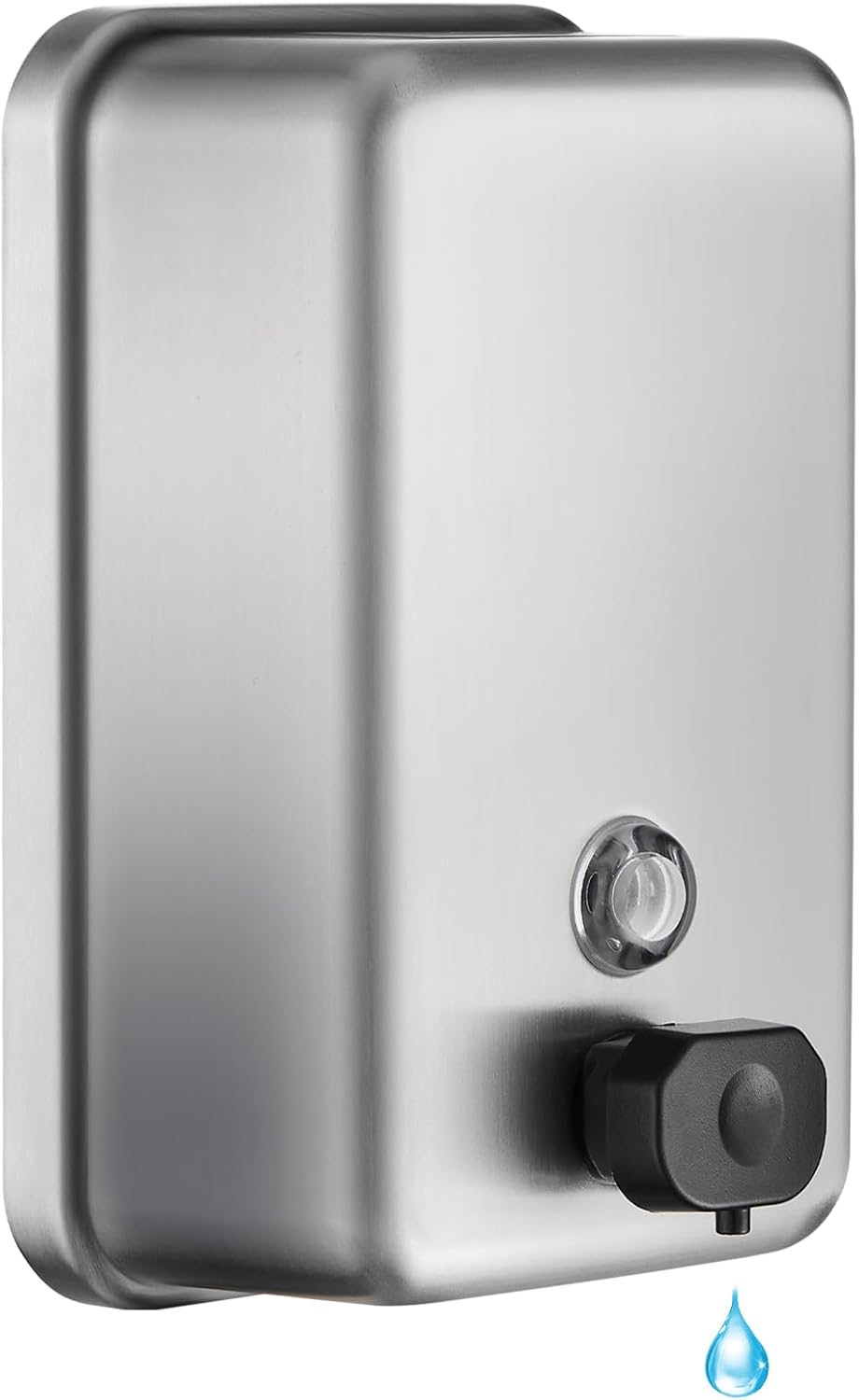 Commercial Wall Mount Soap Dispenser - Stainless Steel Bathroom Hand Soap 38.8oz Liquid - Anti-Leak Pump and Large Capacity Brushed Refillable