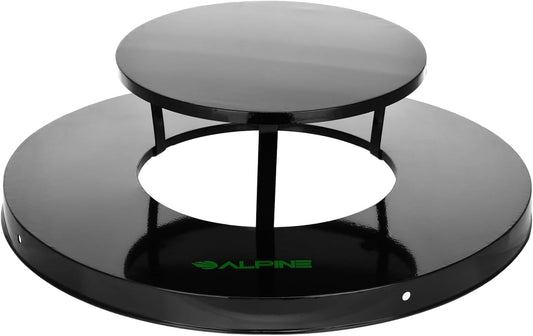 Trash can Lid for Alpine Commercial Outdoor Trash Can - Weather Resistant Round Metal Trash Can Rain Bonnet Lid