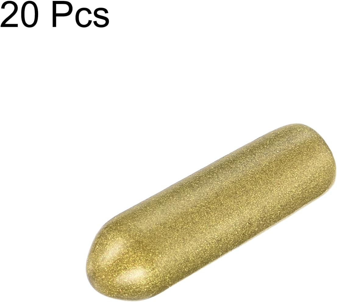 uxcell 20pcs Rubber End Caps 3.5mm ID Vinyl Round Tube Bolt Cap Cover Thread Protectors Gold