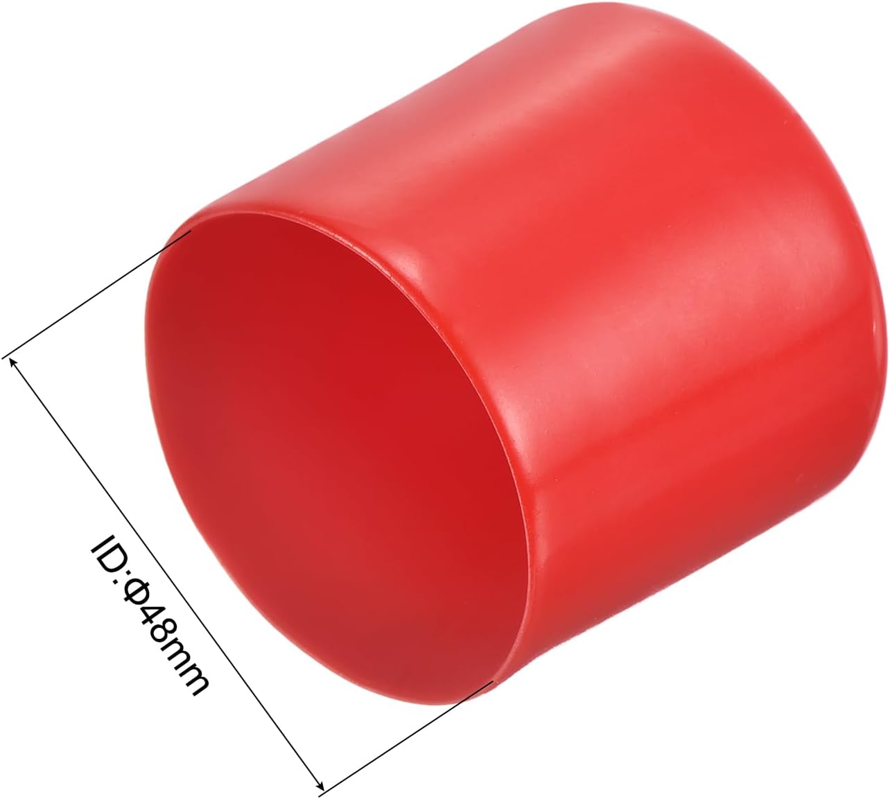 uxcell 20pcs Rubber End Caps 48mm ID Vinyl Round Tube Bolt Cap Cover Thread Protectors Red