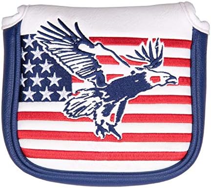 USA Flag and Eagle Golf Driver/Fairway Wood/Hybrid/Iron/Mallet Putter/Blade Putter Head Cover