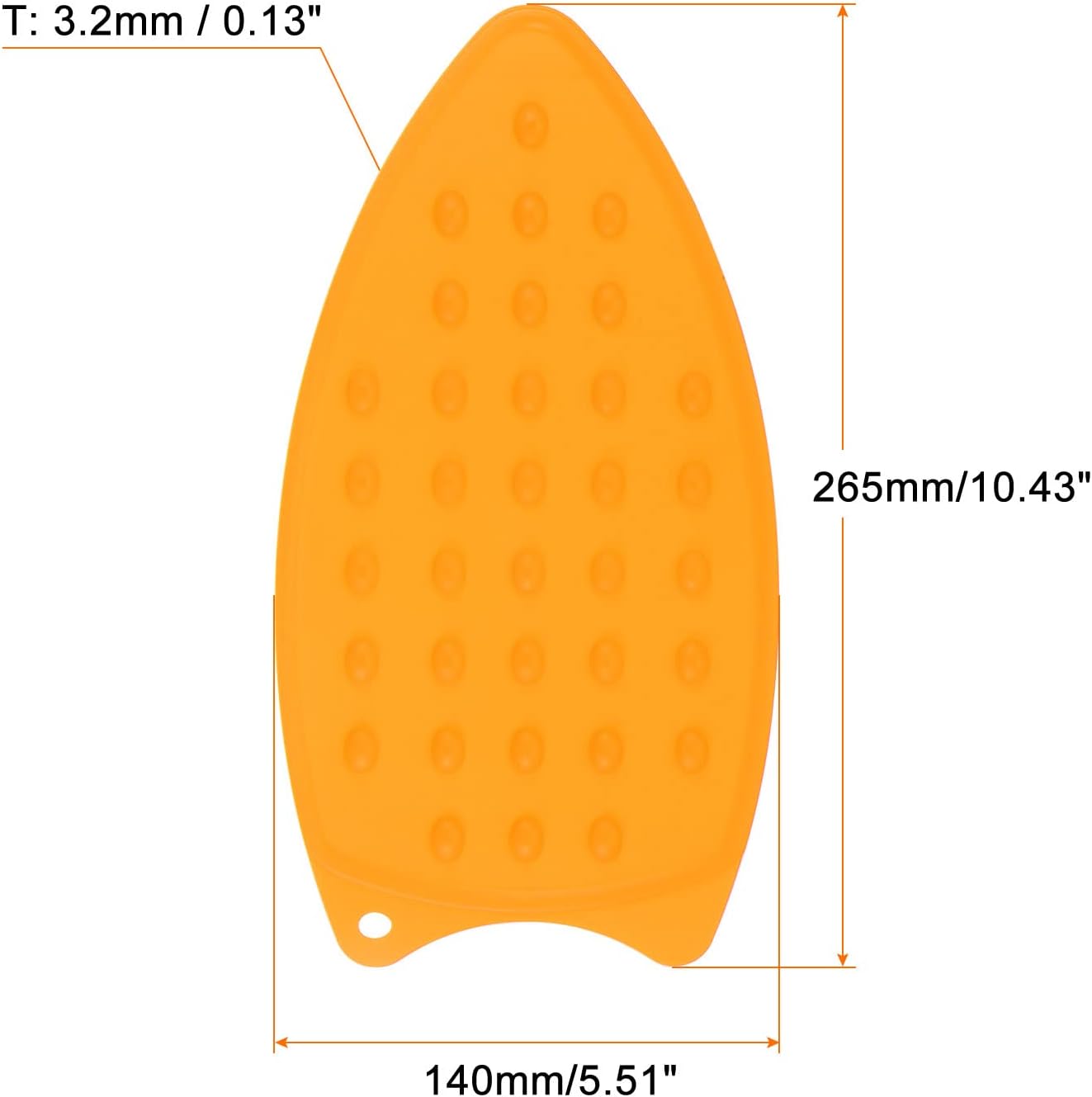 HARFINGTON 2pcs Silicone Iron Rest Pad, Multipurpose Iron Hot Resistant Mat Iron Rest Plate for Ironing Board Hot Heat Resistant Steam Compact Mat, Orange