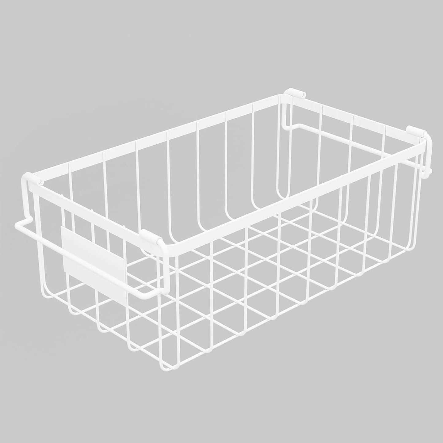 Freezer Storage Organize Baskets - 8 Pack Stackable Deep Freezer Organizer Bins for Most 7 Cu.FT Chest Freezer with Handles, Sturdy but Light, Metal Coated, Add Space, Easy to Reach