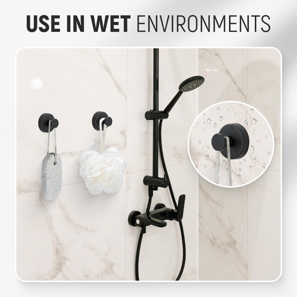 Suction Cup Hooks for Wreaths, 2025 New No Drill Suction Cup Hooks on Glass, Wreath Hanger for Front Door, Rustproof Hook Holder Towel Hook for Window Bathroom Mirrors Tile (2, White)