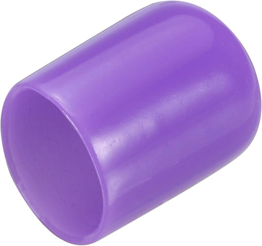 uxcell 20pcs Rubber End Caps 16mm(5/8") ID Vinyl PVC Round Tube Bolt Cap Cover Screw Thread Protectors,Purple