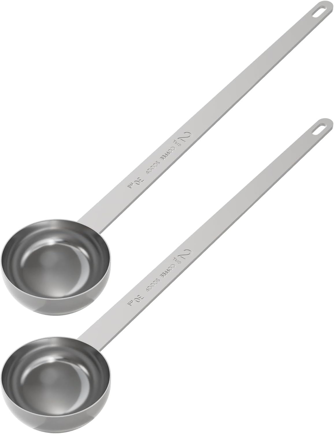 2PCS 2 Tablespoon Coffee Scoop, 9.5" Long Handle Measuring Spoon, Two tbsp (30 ml) Stainless Steel Scooper