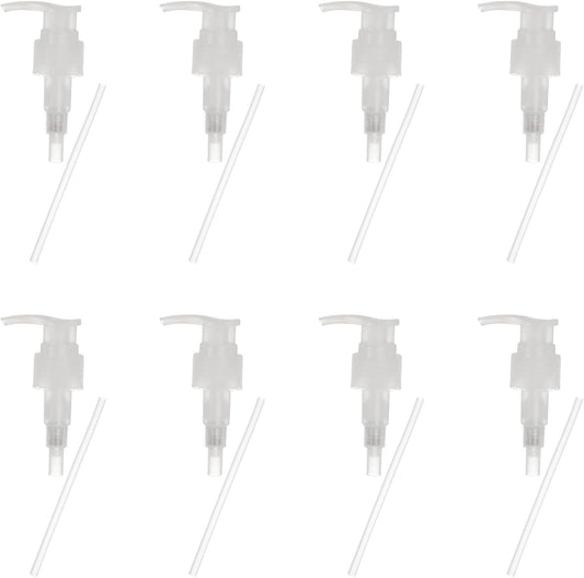 uxcell 8 Pcs Soap Dispenser Pump Heads Soap Dispensers Top Pumps Replacement Switch Pumphead for Standard 24/412 Neck Size Lotion Shampoo Bottle, Transparent