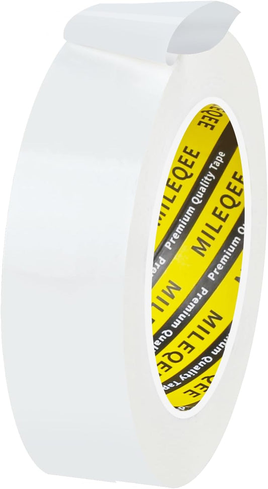 Window Weather Stripping Door Seal Tape White, 1.18in x 164FT, Automotive Weatherstrip Adhesive Seal Strip for Car Auto Trunk, Weatherproof Gap Sealing Sealer Draft Blocker, Easy Removal