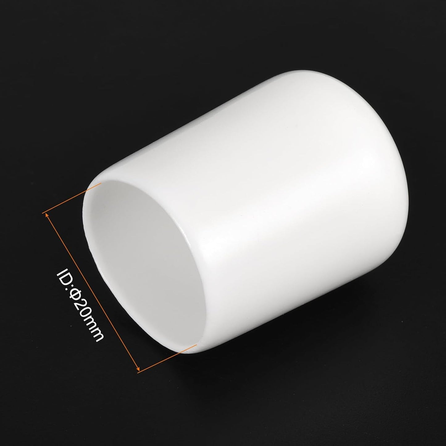 uxcell 20pcs Rubber End Caps 20mm ID Vinyl Round End Cap Cover Screw Thread Protectors White