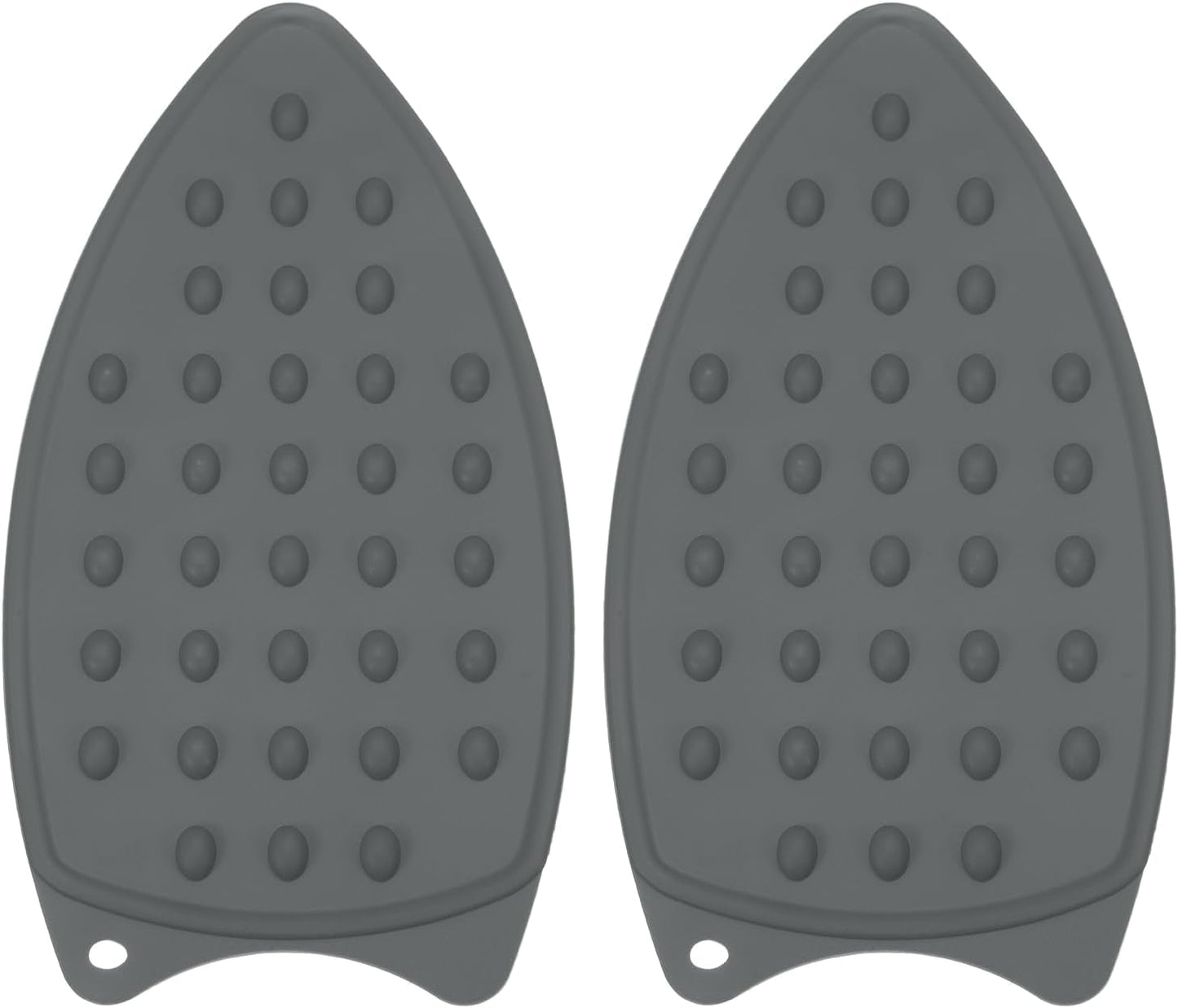 PATIKIL Silicone Iron Rest Pad, 2 Pcs Multipurpose Hot Heat Resistant Iron Rest Plate Protective Pad for Ironing Board Hot Resistant Steamer Steam Compact Mat, Gray
