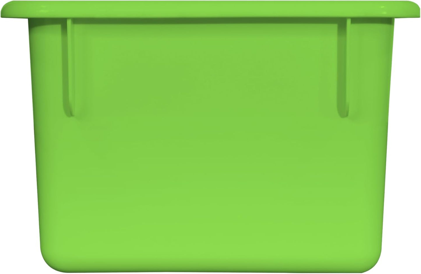 Wood Designs Cubby Storage Bin, Heavy Duty Plastic Containers for Kids Lime Green Cubby Tray Set of 30