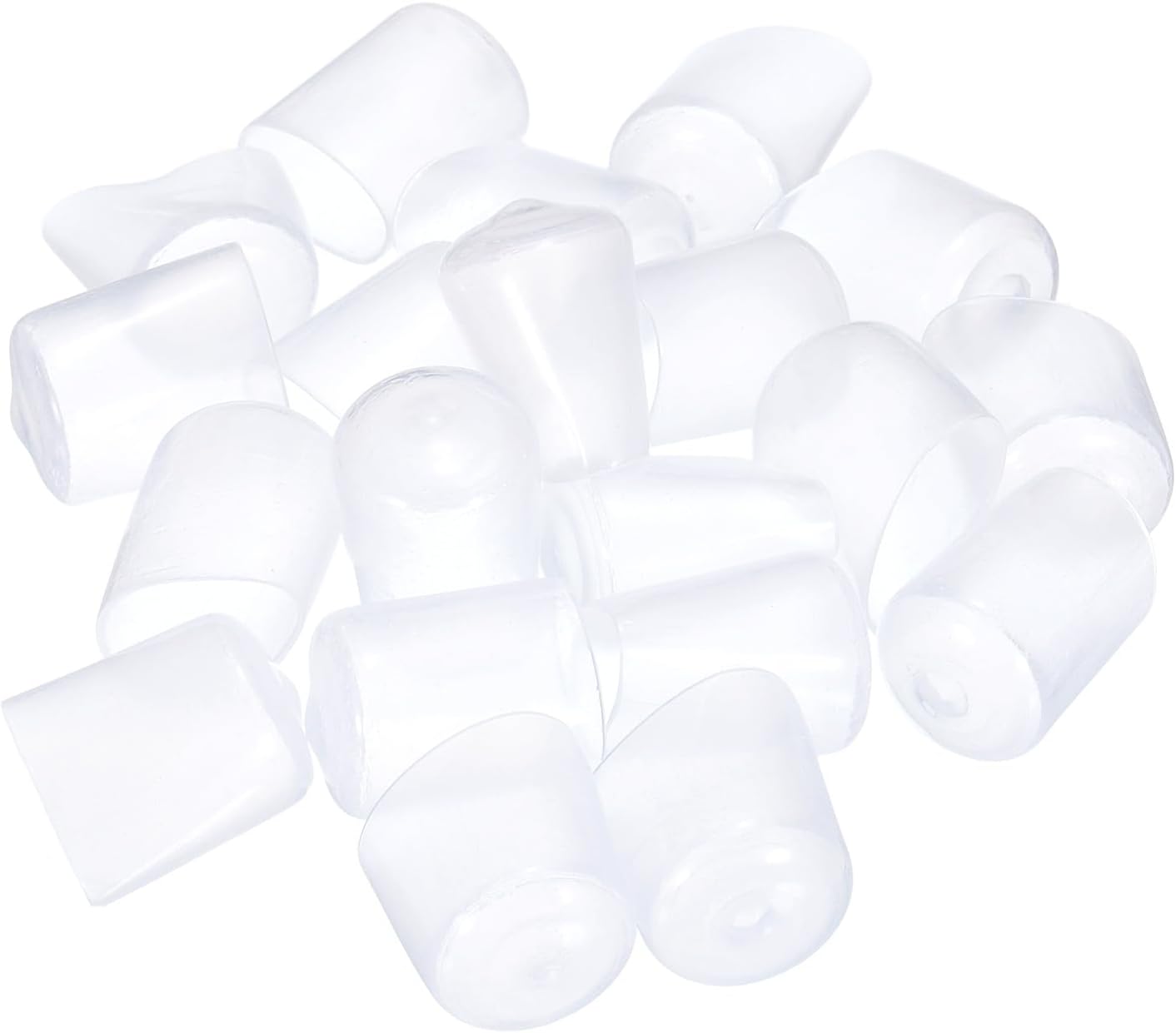 uxcell 20pcs Rubber End Caps 19mm(3/4") ID Vinyl PVC Round Tube Bolt Cap Cover Screw Thread Protectors Clear