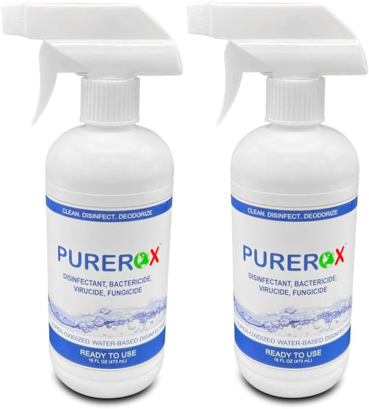 disinfectant (16oz, 2pk) Eliminate 99.9999% MRSA, Norovirus, Viruses, Fungus, Bacteria. Hospital Grade. Safe for Use Anywhere. No residue. Suitable for All Surfaces.
