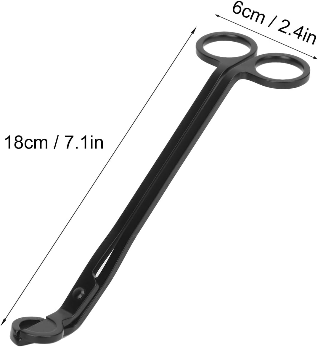6-Piece Black Candle Wick Trimmer, Polished Wick Cutter Scissor, Premium 430 Stainless Steel Candle Wick Cutter, Wick Clippers Scissor for Elegant Candle Care