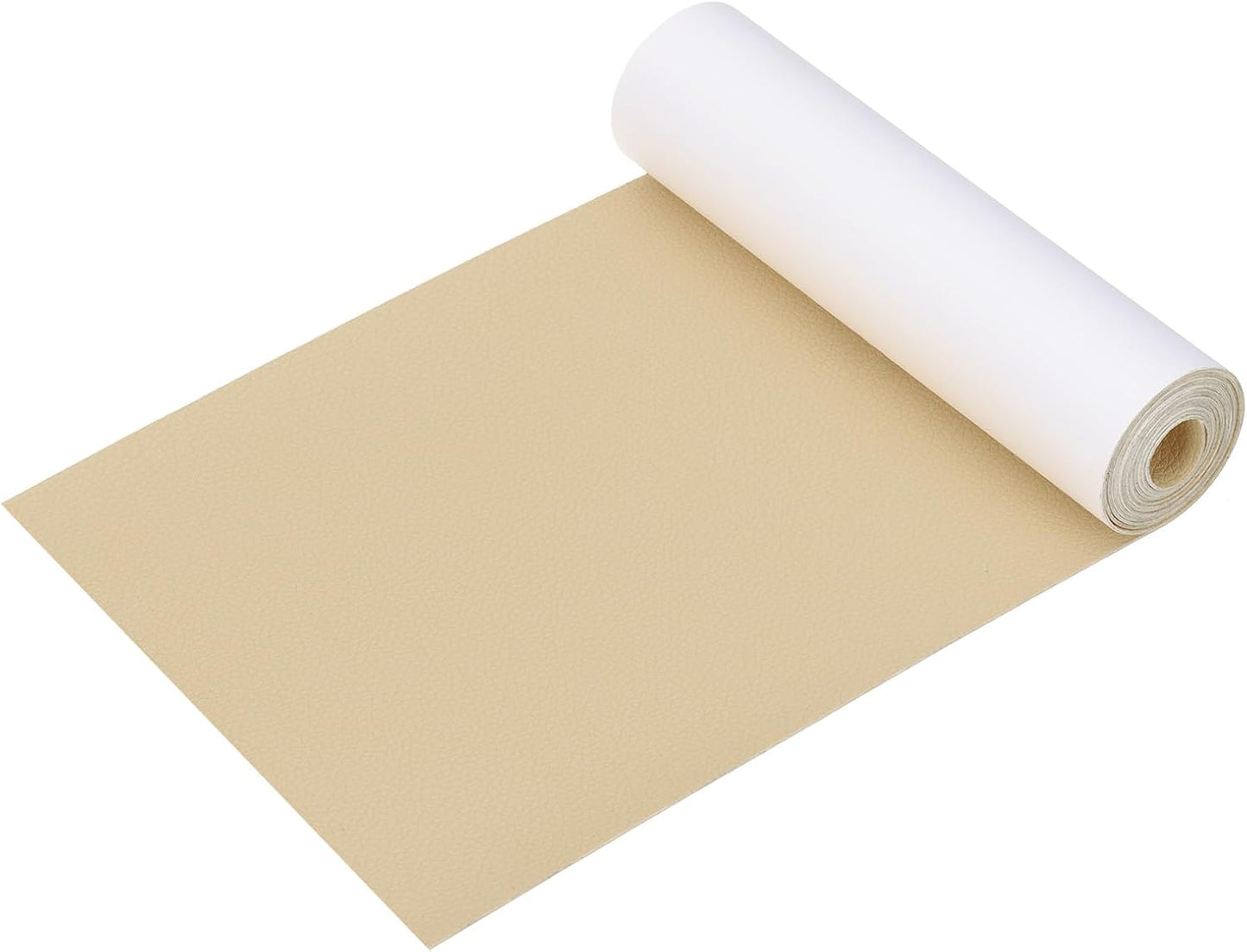 PATIKIL Leather Patches Tape for Furniture, 6.3 x 61 Inch Self Adhesive Vinyl Leather Repair Kit Cover Sheet for Couch, Sofa, Car Seats, Office Chair, Rice Apricot