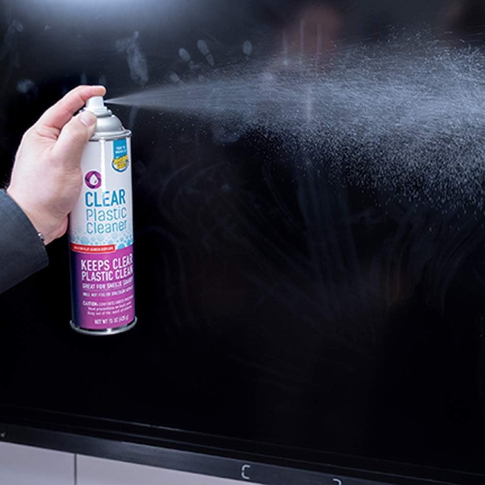 Invisible Glass 91014-2PK 19-Ounce Screen and Plastic Cleaner Protectant and Polish Anti-Fog and Anti-Static for Plastic Surfaces Touchscreens, Plastic Shields and Guards, Electronics, Pack of 2 , white