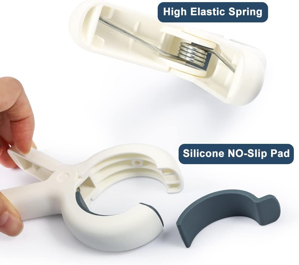 Beach Towel Clip, 4 PCS Large Cloth Pins, Quilt Drying Clip, Plastic Clothespins, Strong Grip Holder to Dry Laundry on Clothesline and Hanging Rack