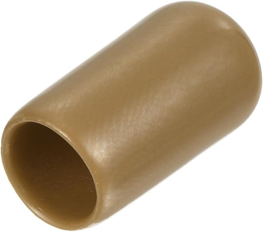 uxcell 20pcs Rubber End Caps 7.5mm ID Vinyl PVC Round Tube Bolt Cap Cover Screw Thread Protectors Light Brown