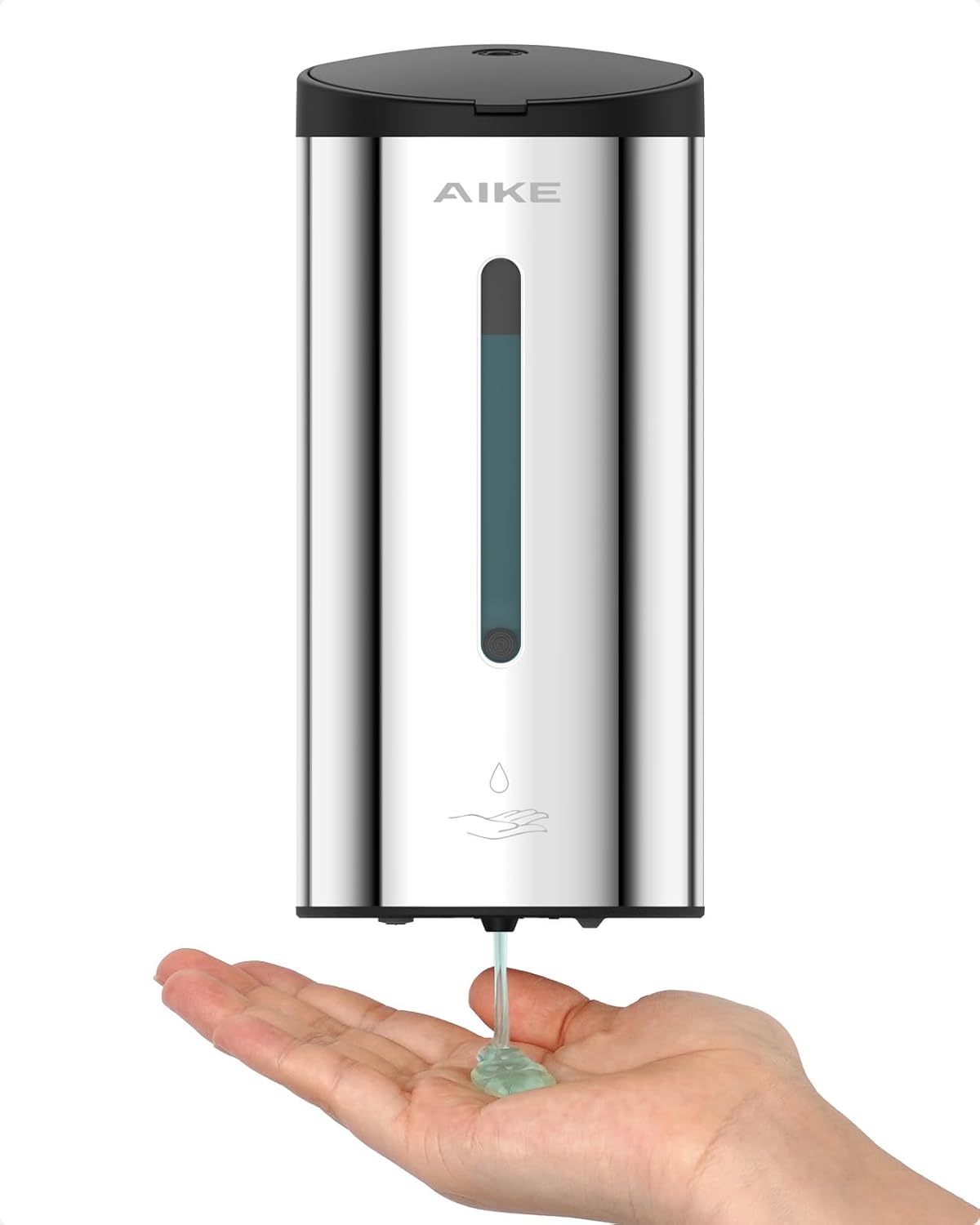 AIKE Automatic Wall Mount Liquid Soap Dispenser, Commercial Stainless Steel with 25oz Large Capacity Save Time Effort and Cost,Model AK1205 (Polished)