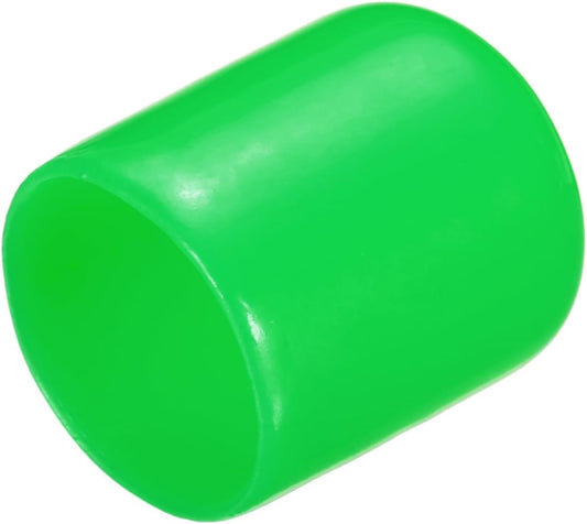 uxcell 20pcs Rubber End Caps 16mm(5/8") ID Vinyl PVC Round Tube Bolt Cap Cover Screw Thread Protectors Green