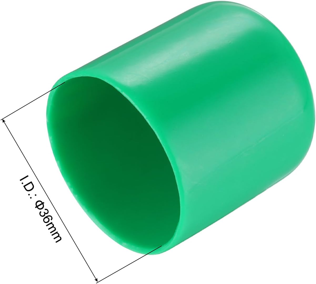 uxcell 20pcs Rubber End Caps 36mm(1 7/16") ID Vinyl PVC Round Tube Bolt Cap Cover Screw Thread Protectors Dark Green