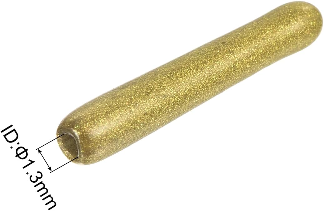 uxcell 20pcs Rubber End Caps 3/64"(1.3mm) ID Vinyl Round Tube Bolt Cap Cover Thread Protectors Gold