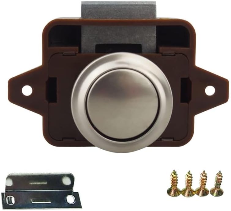 Encell Set of 5 Push Button Latch Cupboard for RV Camper Motor Home Caravan