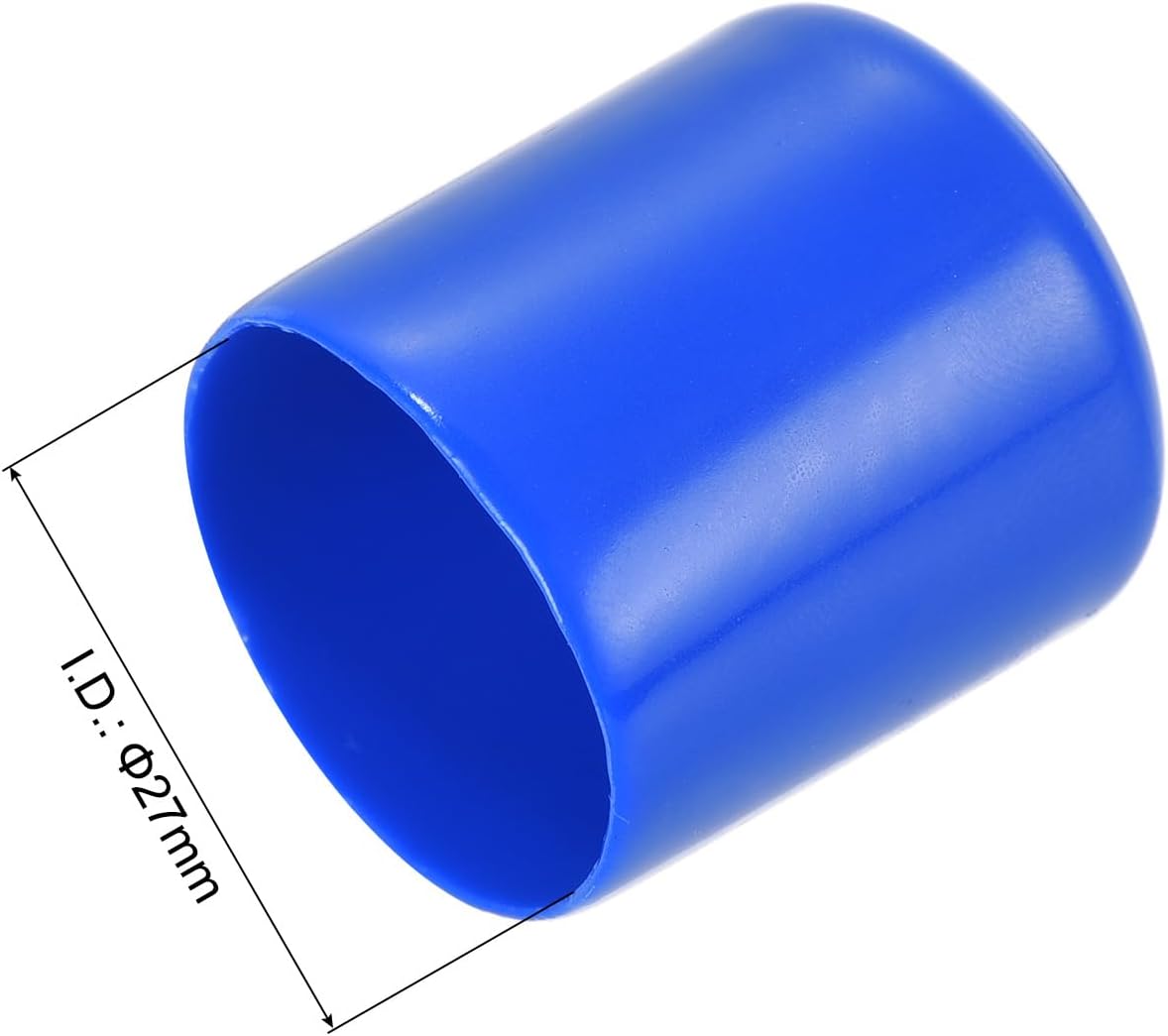 uxcell 20pcs Rubber End Caps 27mm ID Vinyl Round Tube Bolt Cap Cover Screw Thread Protectors Blue
