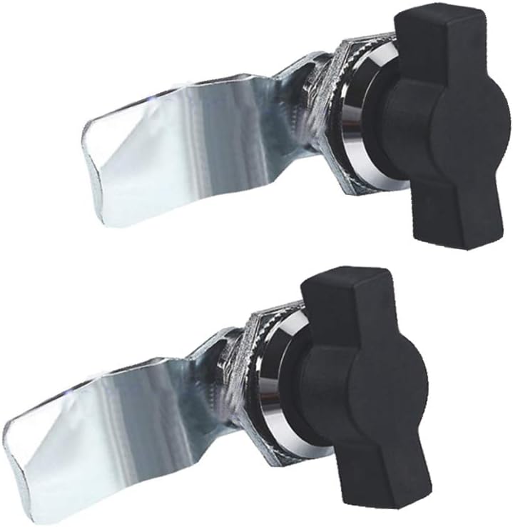 WJSKDQ 4pcs Thumb Operated Offset Cam Lock Thumb Cam Lock for Machine Cabinet Drawer Black_3