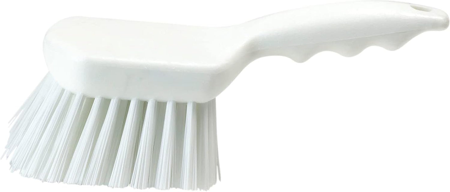SPARTA 40541EC02 Plastic Scrub Brush, Utility Brush, Kitchen Brush With Hanging Hole For Cleaning, 8 Inches, White