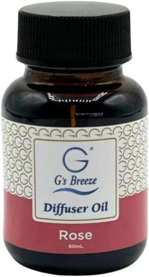 G's Breeze Rose Diffuser Oil Refill - Enchanting Aroma of Blooming Roses – Create a Romantic, Luxurious Atmosphere – Ideal for Home & Office – Long-Lasting Floral Fragrance - 60 ML